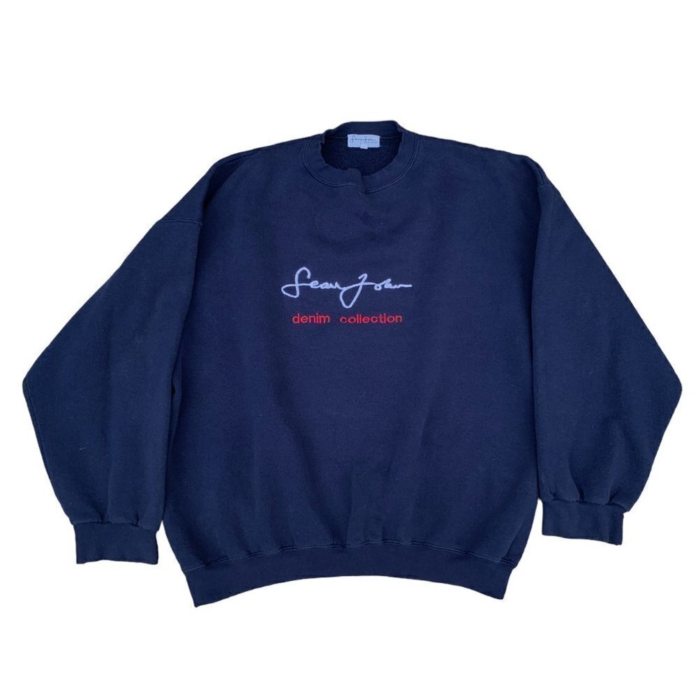 VINTAGE 90s Sean John Denim Collection Sweater XXL